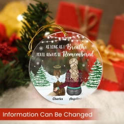 Personalized Dog Memorial Ornaments As Long As I Breathe You Will Be Remembered Acrylic Ornament Christmas Keepsake Sympathy Remembrance Gift -Gift Series Store FMSJOAAKPV210823002b MK02