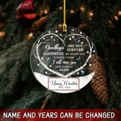 Personalized Memorial Ornaments Goodbyes Are Not Forever Acrylic Ornament Christmas Sympathy Remembrance Keepsake Xmas Tree Decorations Gifts 14 Personalized Memorial Ornaments Goodbyes Are Not Forever Acrylic Ornament Christmas Sympathy Remembrance Keepsake Xmas Tree Decorations Gifts -Gift Series Store FMSJOAAKPV210823003 MK2 a12a1fc4 7258 499a 8e70 ba3070c3a497