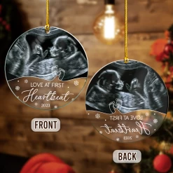 Personalized Bumps First Christmas Acrylic Ornaments Sonogram Ultrasound Picture Photo Pregnancy Announcement Ornament Keepsake Gifts For New Grandparents Expecting Parents -Gift Series Store FMSJOAAKSH270723002 20MK3