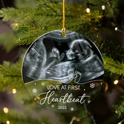 Personalized Bumps First Christmas Acrylic Ornaments Sonogram Ultrasound Picture Photo Pregnancy Announcement Ornament Keepsake Gifts For New Grandparents Expecting Parents -Gift Series Store FMSJOAAKSH270723002 20MK4