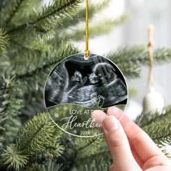 Personalized Bumps First Christmas Acrylic Ornaments Sonogram Ultrasound Picture Photo Pregnancy Announcement Ornament Keepsake Gifts For New Grandparents Expecting Parents -Gift Series Store FMSJOAAKSH270723002 20MK6
