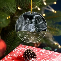 Personalized Bumps First Christmas Acrylic Ornaments Sonogram Ultrasound Picture Photo Pregnancy Announcement Ornament Keepsake Gifts For New Grandparents Expecting Parents -Gift Series Store FMSJOAAKSH270723002 20MK7