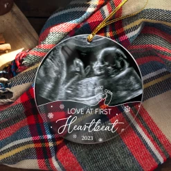 Personalized Bumps First Christmas Acrylic Ornaments Sonogram Ultrasound Picture Photo Pregnancy Announcement Ornament Keepsake Gifts For New Grandparents Expecting Parents -Gift Series Store FMSJOAAKSH270723002 20MK8