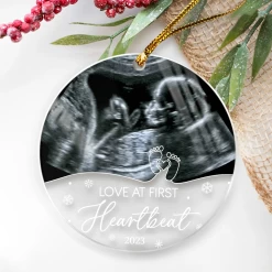 Personalized Bumps First Christmas Acrylic Ornaments Sonogram Ultrasound Picture Photo Pregnancy Announcement Ornament Keepsake Gifts For New Grandparents Expecting Parents -Gift Series Store FMSJOAAKSH270723002 20MK9