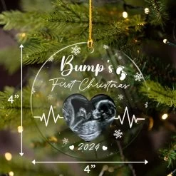 Personalized Bumps First Christmas Ornaments Sonogram Ultrasound Pregnancy Announcement Acrylic Ornament Gift 16 Personalized Bumps First Christmas Ornaments Sonogram Ultrasound Pregnancy Announcement Acrylic Ornament Gift -Gift Series Store FMSJOATASH050823003 MK4