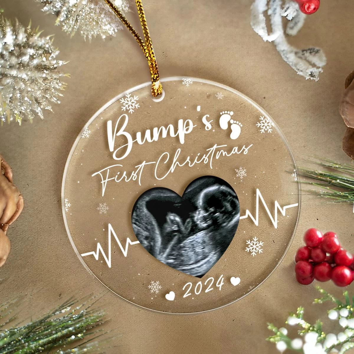 Personalized Bumps First Christmas Ornaments Sonogram Ultrasound Pregnancy Announcement Acrylic Ornament Gift 8 Personalized Bumps First Christmas Ornaments Sonogram Ultrasound Pregnancy Announcement Acrylic Ornament Gift - Image 6