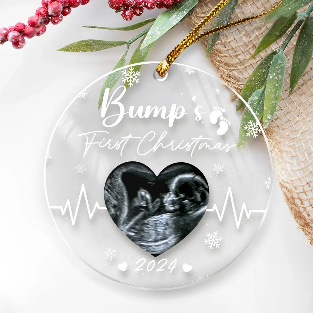 Personalized Bumps First Christmas Ornaments Sonogram Ultrasound Pregnancy Announcement Acrylic Ornament Gift 12 Personalized Bumps First Christmas Ornaments Sonogram Ultrasound Pregnancy Announcement Acrylic Ornament Gift - Image 10