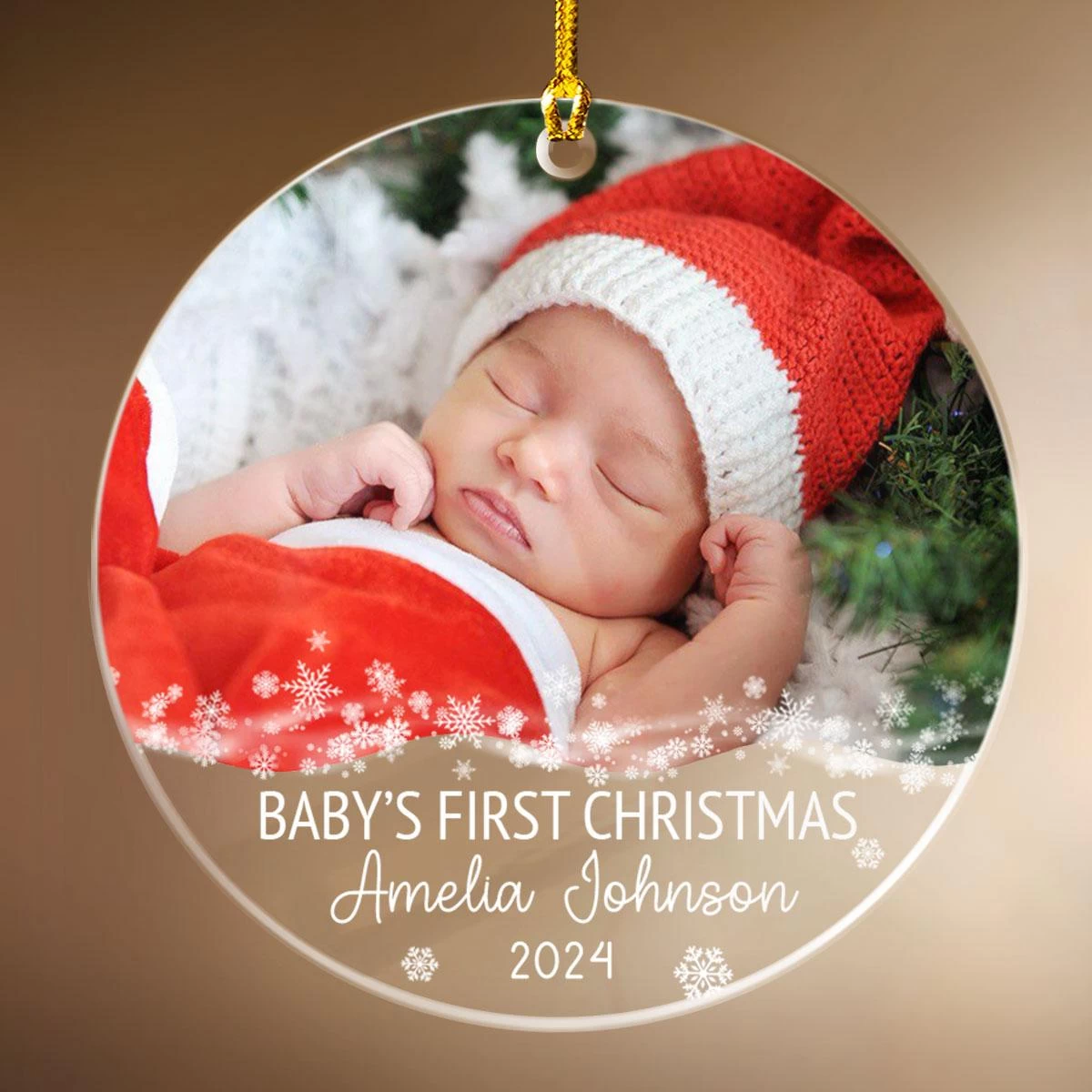 Personalized Baby's First Christmas Ornament Babys 1st Xmas Acrylic Ornaments With Photo Picture Keepsake Gifts For Newborn Babies 4 Personalized Baby's First Christmas Ornament Babys 1st Xmas Acrylic Ornaments With Photo Picture Keepsake Gifts For Newborn Babies - Image 2