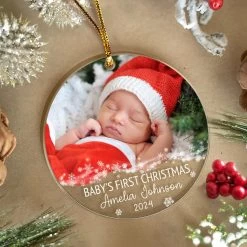 Personalized Baby's First Christmas Ornament Babys 1st Xmas Acrylic Ornaments With Photo Picture Keepsake Gifts For Newborn Babies 17 Personalized Baby's First Christmas Ornament Babys 1st Xmas Acrylic Ornaments With Photo Picture Keepsake Gifts For Newborn Babies -Gift Series Store FMSJOATNSH040823002 MK5