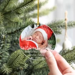 Personalized Baby's First Christmas Ornament Babys 1st Xmas Acrylic Ornaments With Photo Picture Keepsake Gifts For Newborn Babies 18 Personalized Baby's First Christmas Ornament Babys 1st Xmas Acrylic Ornaments With Photo Picture Keepsake Gifts For Newborn Babies -Gift Series Store FMSJOATNSH040823002 MK6