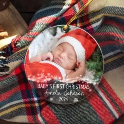 Personalized Baby's First Christmas Ornament Babys 1st Xmas Acrylic Ornaments With Photo Picture Keepsake Gifts For Newborn Babies 20 Personalized Baby's First Christmas Ornament Babys 1st Xmas Acrylic Ornaments With Photo Picture Keepsake Gifts For Newborn Babies -Gift Series Store FMSJOATNSH040823002 MK8