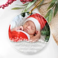 Personalized Baby's First Christmas Ornament Babys 1st Xmas Acrylic Ornaments With Photo Picture Keepsake Gifts For Newborn Babies 21 Personalized Baby's First Christmas Ornament Babys 1st Xmas Acrylic Ornaments With Photo Picture Keepsake Gifts For Newborn Babies -Gift Series Store FMSJOATNSH040823002 MK9