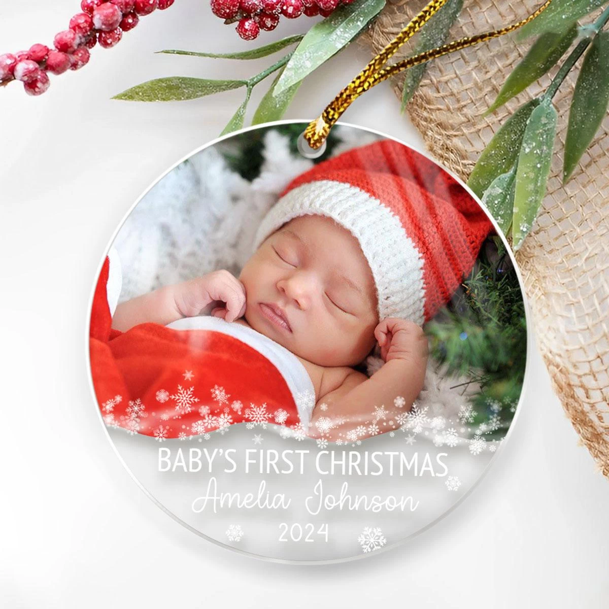 Personalized Baby's First Christmas Ornament Babys 1st Xmas Acrylic Ornaments With Photo Picture Keepsake Gifts For Newborn Babies 12 Personalized Baby's First Christmas Ornament Babys 1st Xmas Acrylic Ornaments With Photo Picture Keepsake Gifts For Newborn Babies - Image 10