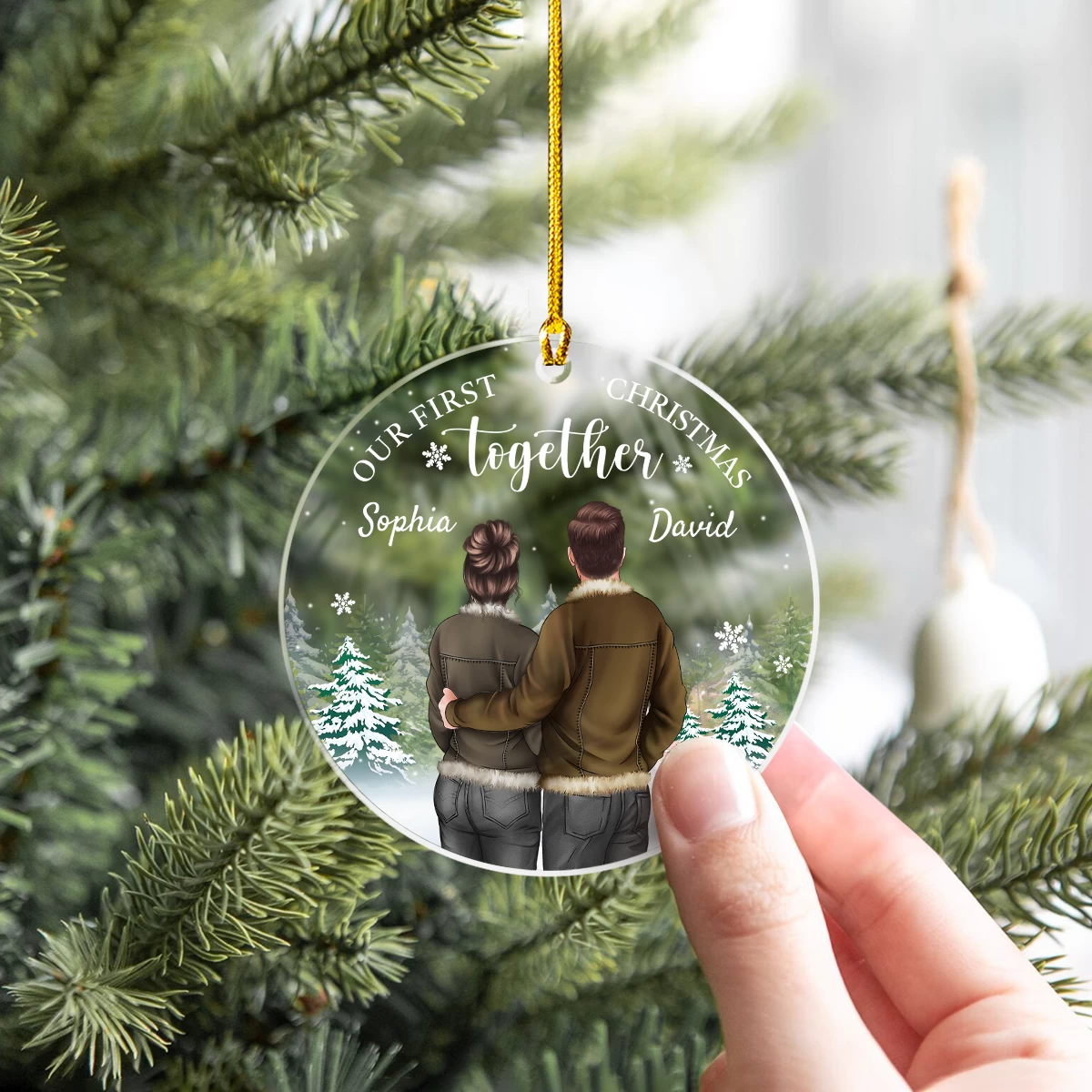 Personalized First Christmas Together Ornament Couple Christmas Acrylic Ornaments Keepsake Gifts For Couples Boyfriend Girlfriend Hanging Xmas Tree Decorations 8 Personalized First Christmas Together Ornament Couple Christmas Acrylic Ornaments Keepsake Gifts For Couples Boyfriend Girlfriend Hanging Xmas Tree Decorations - Image 6