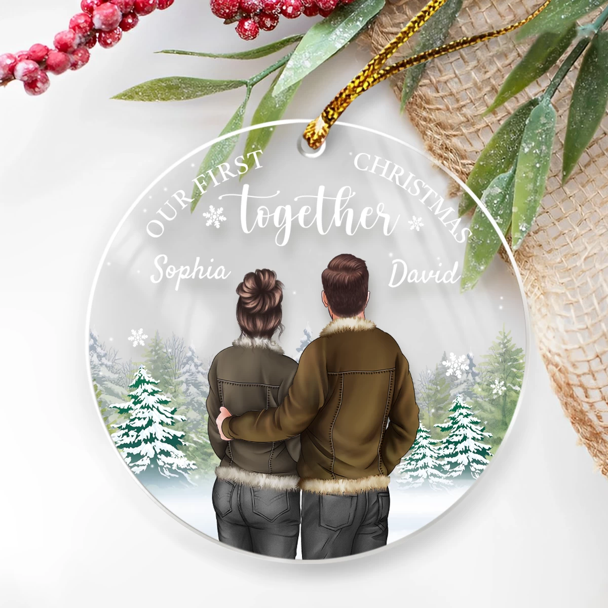 Personalized First Christmas Together Ornament Couple Christmas Acrylic Ornaments Keepsake Gifts For Couples Boyfriend Girlfriend Hanging Xmas Tree Decorations 11 Personalized First Christmas Together Ornament Couple Christmas Acrylic Ornaments Keepsake Gifts For Couples Boyfriend Girlfriend Hanging Xmas Tree Decorations - Image 9