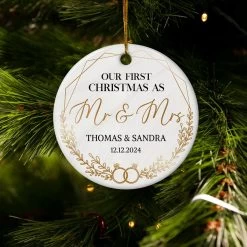 Personalized First Christmas Mr And Mrs Ornament Custom Photo Picture Couple Ceramic Double Sided Ornaments Wedding Marriage Keepsake Gifts For Newlywed Couple Christmas Tree Decorations -Gift Series Store FMSJOCAKPV150723001c Mk5 fe36fb07 5c3b 4fae b2c9 4de17986e09a