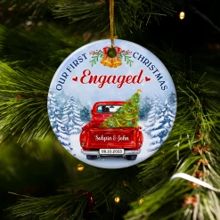 Personalized First Christmas Engaged Ornament 2023 Engagement Keepsake Gifts For Couples Wedding Bridal Shower Hanging Ceramic Ornaments Xmas Tree Decor Newlywed Gifts For Couple 13 Personalized First Christmas Engaged Ornament 2023 Engagement Keepsake Gifts For Couples Wedding Bridal Shower Hanging Ceramic Ornaments Xmas Tree Decor Newlywed Gifts For Couple -Gift Series Store FMSJOCLTPV140723001b 20mk5