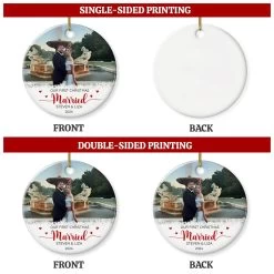 Personalized First Christmas Married Ornament Couple Christmas Ceramic Ornaments With Photo Picture Wedding Marriage Custom Name Keepsake Gift For Couples Newlywed Xmas Tree Decor -Gift Series Store FMSJOCLTPV190723001 Mk7 ac1f3cdd 3608 4392 8b4c a85fde4b3733