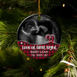 Personalized Bumps First Christmas Ornament - Baby Bump Sonogram Ultrasound Ceramic Ornaments - Pregnancy Announcement Keepsake Gifts For Expecting Grandparents Parents To Be -Gift Series Store FMSJOCLTSH170723003 20Mk5
