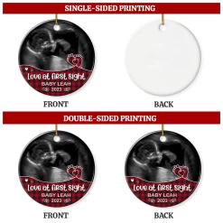 Personalized Bumps First Christmas Ornament - Baby Bump Sonogram Ultrasound Ceramic Ornaments - Pregnancy Announcement Keepsake Gifts For Expecting Grandparents Parents To Be -Gift Series Store FMSJOCLTSH170723003 20Mk7