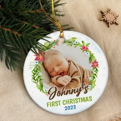 Personalized Baby's First Christmas Ornament 2023 - Babys 1st Christmas Ceramic Ornaments With Baby Photo Picture - Babies Keepsake Gifts Xmas Tree Decorations 14 Personalized Baby's First Christmas Ornament 2023 - Babys 1st Christmas Ceramic Ornaments With Baby Photo Picture - Babies Keepsake Gifts Xmas Tree Decorations -Gift Series Store FMSJOCLTSH180723001 20Mk6