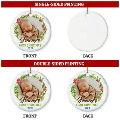 Personalized Baby's First Christmas Ornament 2023 - Babys 1st Christmas Ceramic Ornaments With Baby Photo Picture - Babies Keepsake Gifts Xmas Tree Decorations 15 Personalized Baby's First Christmas Ornament 2023 - Babys 1st Christmas Ceramic Ornaments With Baby Photo Picture - Babies Keepsake Gifts Xmas Tree Decorations -Gift Series Store FMSJOCLTSH180723001 20Mk7