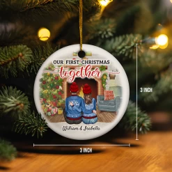 Personalized First Christmas Ornament 2023-1st Christmas Together Ceramic Ornaments For Newly Couples - Hanging Xmas Tree Decorations -Gift Series Store FMSJOCTAHA140723002 20Mk4 8c579ded 44f0 4586 9064 edeb21101c09
