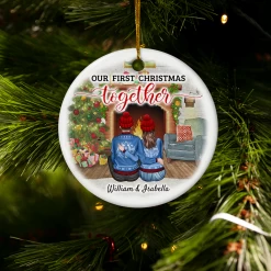 Personalized First Christmas Ornament 2023-1st Christmas Together Ceramic Ornaments For Newly Couples - Hanging Xmas Tree Decorations -Gift Series Store FMSJOCTAHA140723002 20Mk5 58f1ad18 51f1 4dbc a840 53b0251e2771