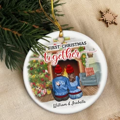 Personalized First Christmas Ornament 2023-1st Christmas Together Ceramic Ornaments For Newly Couples - Hanging Xmas Tree Decorations -Gift Series Store FMSJOCTAHA140723002 20Mk6 60529fc7 1be0 472d 8647 ad6ddd84b0f6