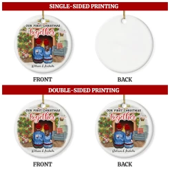 Personalized First Christmas Ornament 2023-1st Christmas Together Ceramic Ornaments For Newly Couples - Hanging Xmas Tree Decorations -Gift Series Store FMSJOCTAHA140723002 20Mk7 9025c7bd 2b09 4972 b3bc 28484d28497e