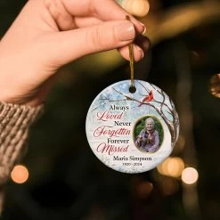 Personalized Memorial Ornaments Custom Photo Picture Always Loved Ceramic Ornament Christmas Sympathy Remembrance Keepsake Lost Loved One Gifts Xmas Tree Decorations -Gift Series Store FMSJOCTAPV140723005 Mk3 1e9a5008 cdb6 4f22 bd02 b5ed55f4aae6
