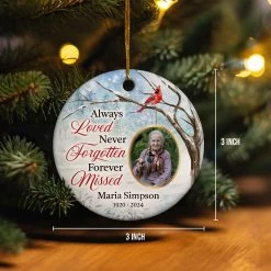 Personalized Memorial Ornaments Custom Photo Picture Always Loved Ceramic Ornament Christmas Sympathy Remembrance Keepsake Lost Loved One Gifts Xmas Tree Decorations -Gift Series Store FMSJOCTAPV140723005 Mk4 5e72ba7f 3b7f 4877 aeeb d3ae5a460791