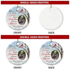 Personalized Memorial Ornaments Custom Photo Picture Always Loved Ceramic Ornament Christmas Sympathy Remembrance Keepsake Lost Loved One Gifts Xmas Tree Decorations -Gift Series Store FMSJOCTAPV140723005 Mk7 f68f531d 3eaf 432b ad57 7a2e0c43ff97