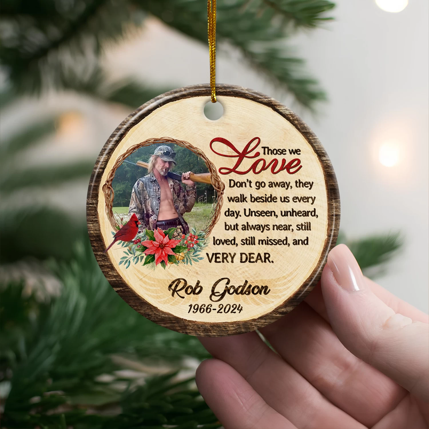 Personalized Memorial Ornaments Those We Love Don't Go Away Christmas Ceramic Ornament Custom Photo Picture Bereavement Remembrance Sympathy Keepsake Loss Loved Ones Gifts Xmas Tree Decorations 5 Personalized Memorial Ornaments Those We Love Don't Go Away Christmas Ceramic Ornament Custom Photo Picture Bereavement Remembrance Sympathy Keepsake Loss Loved Ones Gifts Xmas Tree Decorations - Image 3