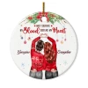 Personalized Best Friend Ornament - Not Sisters By Blood But Sisters By Hearts Christmas Ceramic Ornaments Friendship Ornament Gifts For Bestie BFF Soul Sister Hanging Xmas Tree Decor -Gift Series Store FMSJOCUTSH180723002 MK01