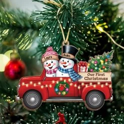 Personalized First Christmas Married Ornament - Custom Red Truck Shaped Wooden Ornament, Newlywed Christmas Ornament, Gifts For Couple Bride Groom 17 Personalized First Christmas Married Ornament - Custom Red Truck Shaped Wooden Ornament, Newlywed Christmas Ornament, Gifts For Couple Bride Groom -Gift Series Store FMSJODCITT210824002 MK07 f8f12dd6 3e5f 41cd 89fd 37d224ea6746