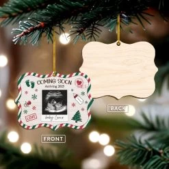 Personalized Baby's First Christmas Ornament - Custom Sonogram Picture Wooden Ornament, Ultrasound Photo Frame, Gift For Pregnancy New Mom 13 Personalized Baby's First Christmas Ornament - Custom Sonogram Picture Wooden Ornament, Ultrasound Photo Frame, Gift For Pregnancy New Mom -Gift Series Store FMSJODCITT210824003 MK03