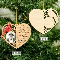 Personalized Human Memorial Ornament - Custom Photo Shaped Wooden Ornament, Sympathy Bereavement Gift Loss Of Loved One, I Will Hold You In My Heart -Gift Series Store FMSJODTTTT140824001 MK03 220a8df8 bde8 4374 aae9 808dc92594ba
