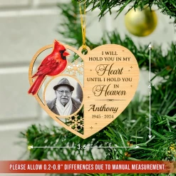 Personalized Human Memorial Ornament - Custom Photo Shaped Wooden Ornament, Sympathy Bereavement Gift Loss Of Loved One, I Will Hold You In My Heart -Gift Series Store FMSJODTTTT140824001 MK04 15c7436f 2394 4660 b403 d890eb92042e