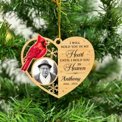 Personalized Human Memorial Ornament - Custom Photo Shaped Wooden Ornament, Sympathy Bereavement Gift Loss Of Loved One, I Will Hold You In My Heart -Gift Series Store FMSJODTTTT140824001 MK07 3b477be8 34b3 4d9c 9241 bf410c600309