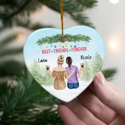 Personalized Best Friend Ornament Friendship Christmas Heart Ceramic Ornaments Keepsake Gifts For Bestie BFF Soul Sister Hanging Xmas Tree Decor 11 Personalized Best Friend Ornament Friendship Christmas Heart Ceramic Ornaments Keepsake Gifts For Bestie BFF Soul Sister Hanging Xmas Tree Decor -Gift Series Store FMSJOHLTPV310723001 MK03