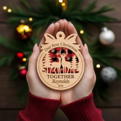 Personalized Gift For Couples - First Christmas Together Ornament, 2 Layered Wooden Design, Wedding Keepsake -Gift Series Store FMSJOOTNTT240524002 284x4 29 MK05 ccb4b464 a0b5 497b b8de bc70ac936338