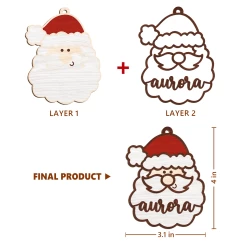 Personalized Christmas Ornament - Custom Name, 2 Layered Wooden Design, Christmas Hanging Decor Keepsake Gifts For Boys Girls Women -Gift Series Store FMSJOOTTTT040624001 284x4 29 MK02
