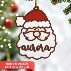 Personalized Christmas Ornament - Custom Name, 2 Layered Wooden Design, Christmas Hanging Decor Keepsake Gifts For Boys Girls Women -Gift Series Store FMSJOOTTTT040624001 284x4 29 MK03