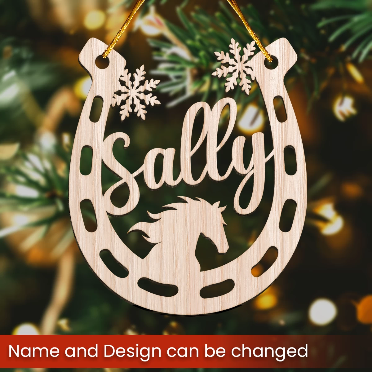 Personalized Animals Christmas Ornament - Custom Name Cut-out Wooden Ornament, Gift For Horse Rabbit Butterfly Unicorn Dinosaur Turtle Elephant Lovers 5 Personalized Animals Christmas Ornament - Custom Name Cut-out Wooden Ornament, Gift For Horse Rabbit Butterfly Unicorn Dinosaur Turtle Elephant Lovers - Image 3