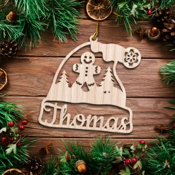 Personalized Christmas Ornament - Customized Name Cut-out Wooden Ornament, Christmas Decoration Gift For Family Men Women Friends Boy Girl Couple -Gift Series Store FMSJOTTATT020824001 MK06
