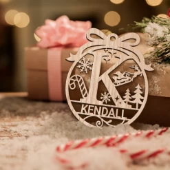 Personalized Monogram Christmas Ornament - Customized Initial Letter Cut-out Wooden Ornament, Alphabet Customized Gift For Women Men Friends Family 15 Personalized Monogram Christmas Ornament - Customized Initial Letter Cut-out Wooden Ornament, Alphabet Customized Gift For Women Men Friends Family -Gift Series Store FMSJOTTNTT200824001 MK04
