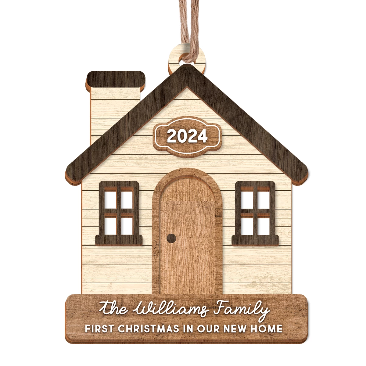 Personalized New Home Ornament - Customized 3 Layered Wooden Ornament, First Christmas In New Home Ornament, Housewarming Gifts For Couple Friend 3 Personalized New Home Ornament - Customized 3 Layered Wooden Ornament, First Christmas In New Home Ornament, Housewarming Gifts For Couple Friend