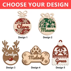 Personalized Name Christmas Ornament - 3 Layered Wooden Design, Christmas Tree Keepsake For Women, Boys, Girls, Family, Best Friends -Gift Series Store FMSJROTTTT280524002 284x6 29 MK04