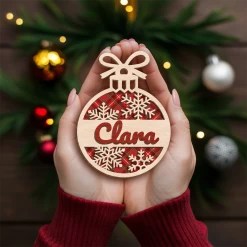 Personalized Name Christmas Ornament - 3 Layered Wooden Design, Christmas Tree Keepsake For Women, Boys, Girls, Family, Best Friends -Gift Series Store FMSJROTTTT280524002 284x6 29 MK05